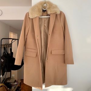Topshop Mia camel coat (removable collar)